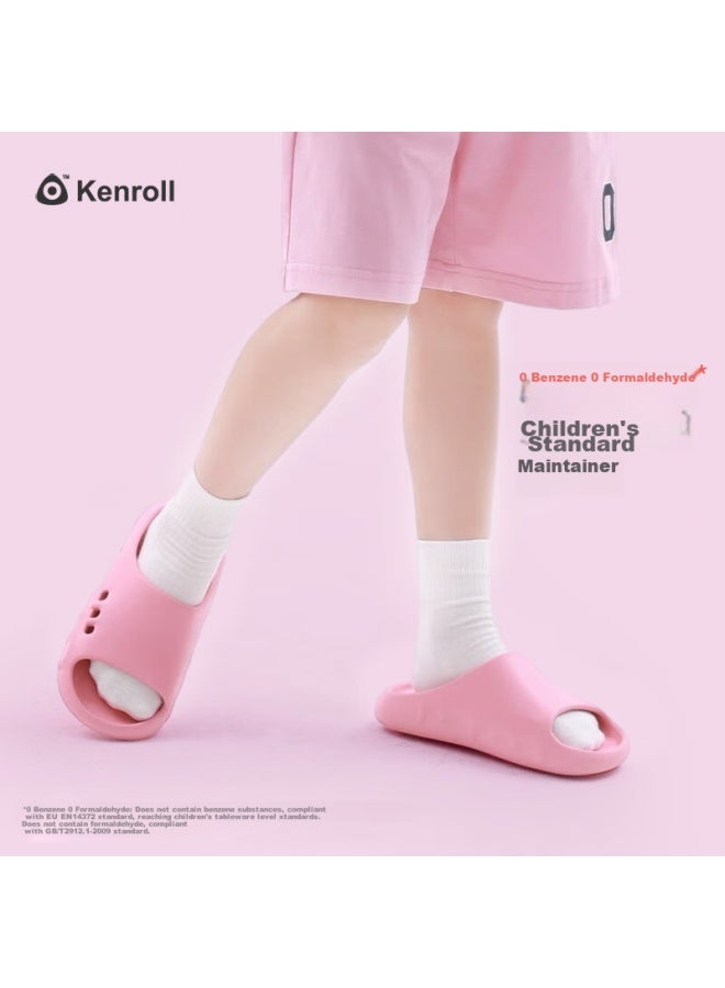 Kenroll Children's Professional Non-slip Slippers, Home Bathroom Odorless, Boys And Girls Bath Sandals, Strawberry Pink, 29/30 - Image 4