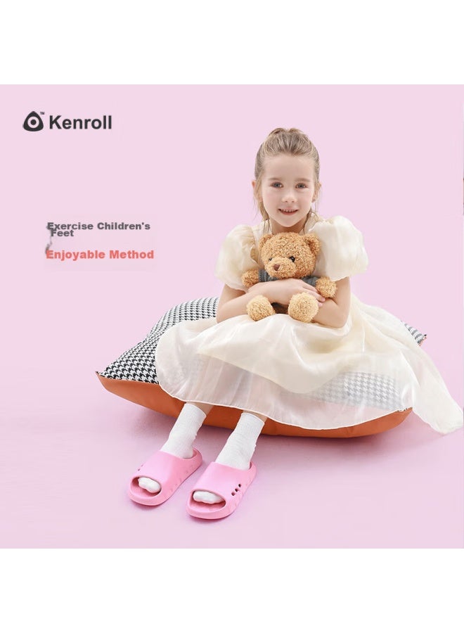 Kenroll Children's Professional Non-slip Slippers, Home Bathroom Odorless, Boys And Girls Bath Sandals, Strawberry Pink, 29/30 - Image 3
