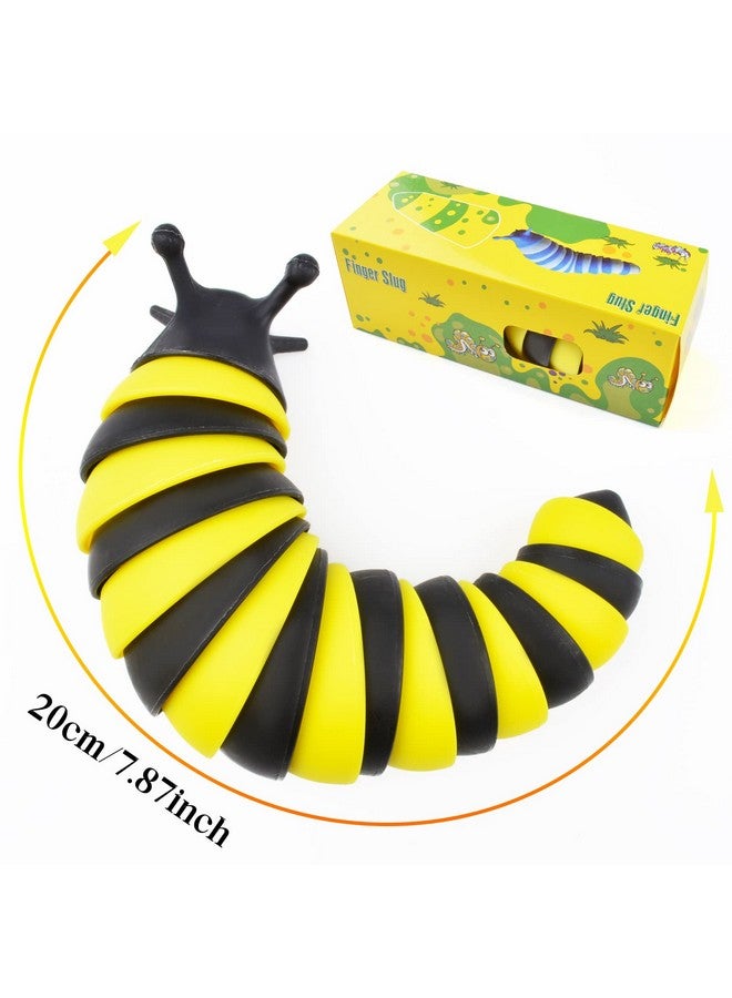 Cevioce Fidget Slug Toy Sensory Slug Fidget Toy For Kids & Adults 2Pcs Cute 3D Articulated Sensory Toys Can Be Spliced Safe｜Exercise Wrist Strength & Stress Relief Great Gift For Adhd Autism - Image 4