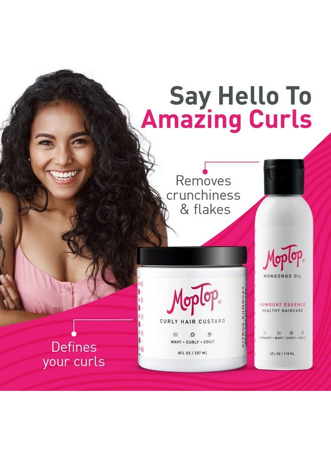 MopTop Curly Hair Gel + Mongongo Oil Curly Hair Bundle For Frizzfree Soft & Defined Curls No Crunch Or Flakes Natural Ingredients Works For Wavy Curly & Kinkycoily Hair Textures - Image 3