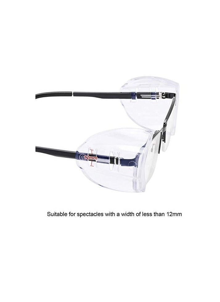 Excefore - Side Shields for Eyeglasses Transparent Prescription Glasses, Safety For Glasses,Slip on Clear Shields,Fits Small to Medium Frames Protect(6 Pairs) - Image 1