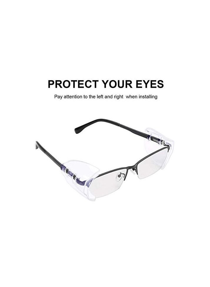 Excefore - Side Shields for Eyeglasses Transparent Prescription Glasses, Safety For Glasses,Slip on Clear Shields,Fits Small to Medium Frames Protect(6 Pairs) - Image 1