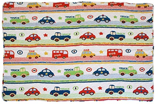 ABREEZE Coverlet Quilt Bedspread Mini-car Summer Air-Conditioning Quilt for Boys Blanket Toddler Nursery Quilted Blanket 43" X 51" - Image 5
