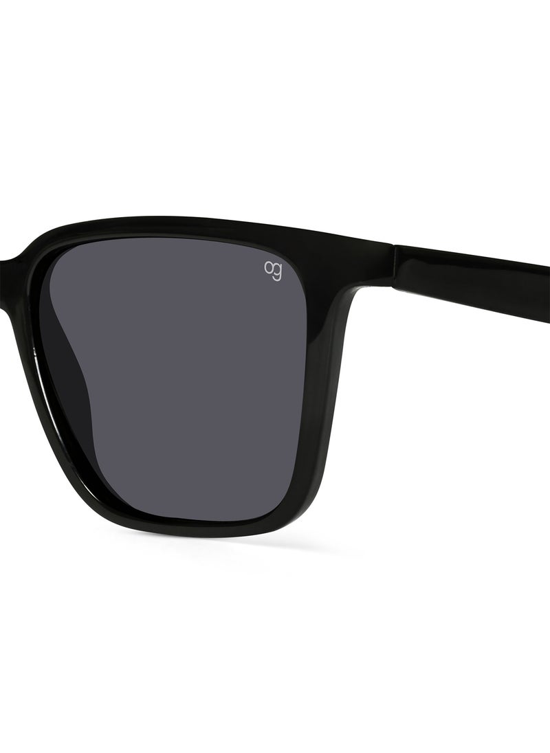 Woggles Black Polarized Square Sunglasses  - Image 3