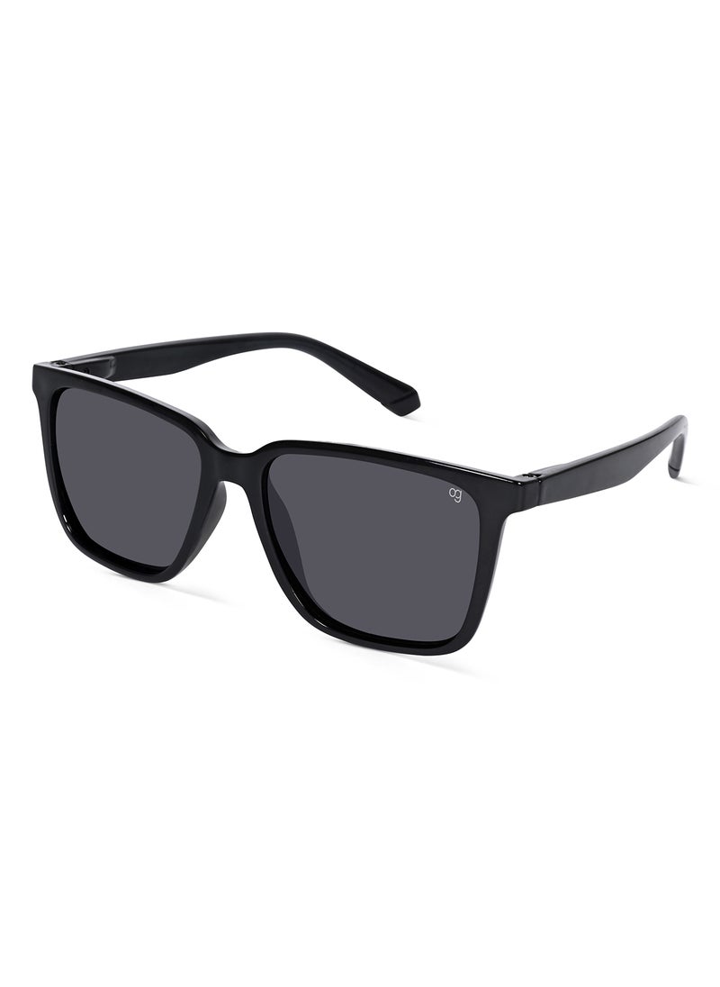 Woggles Black Polarized Square Sunglasses  - Image 1
