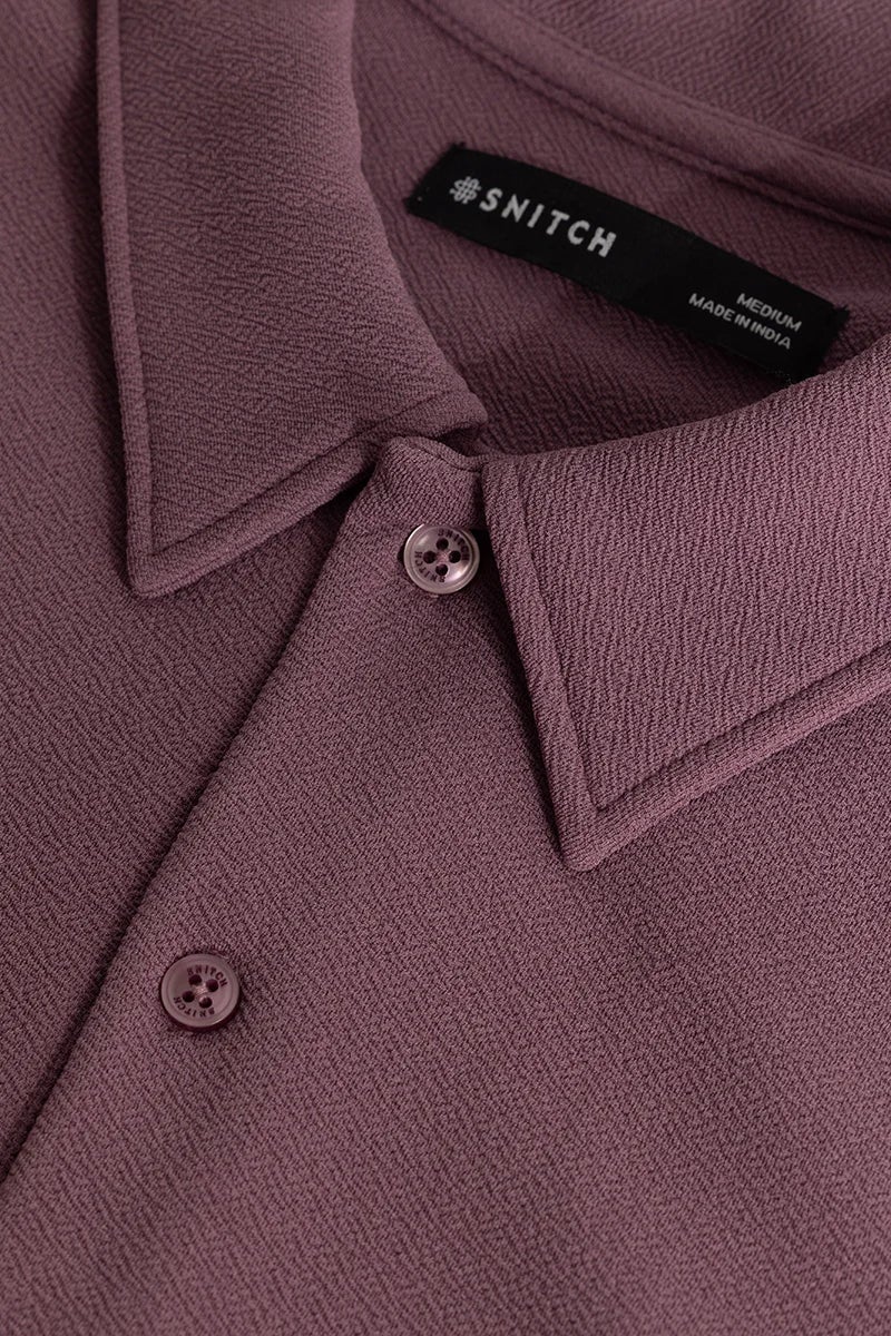 SNITCH Poloshique Mauve Plain Polo T-Shirt - Image 2