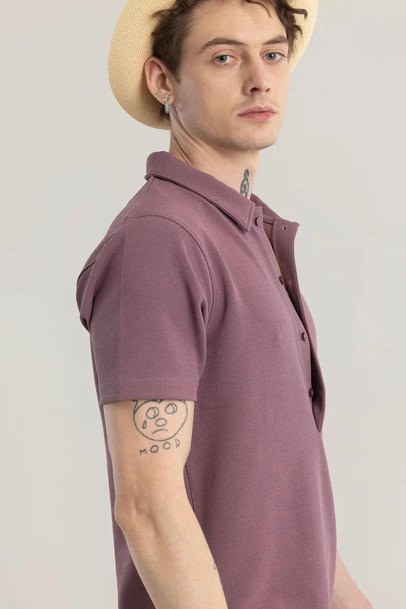 Snitch Mauve Poloshique Mauve Plain Polo T-Shirt for Men | Best Price UAE