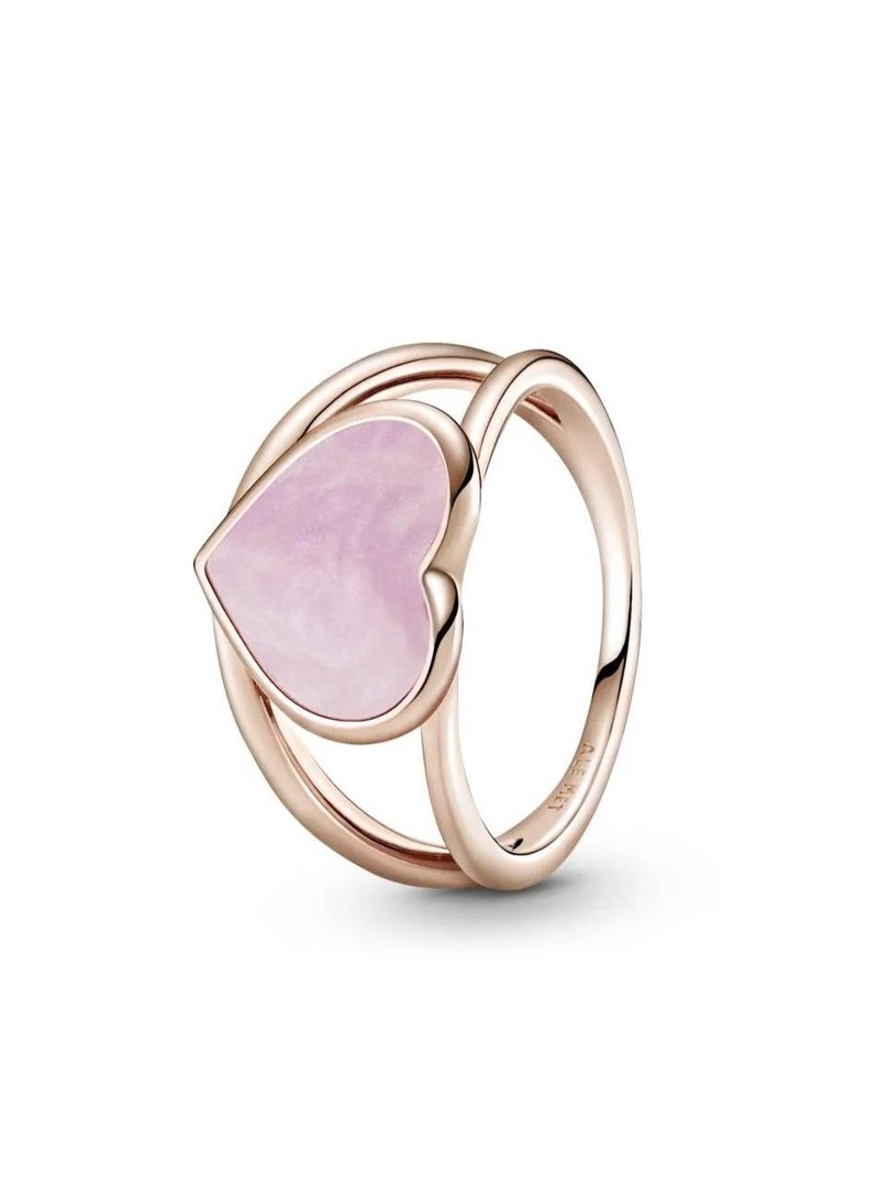 DORA Pink Swirl Heart Statement Ring - Image 1