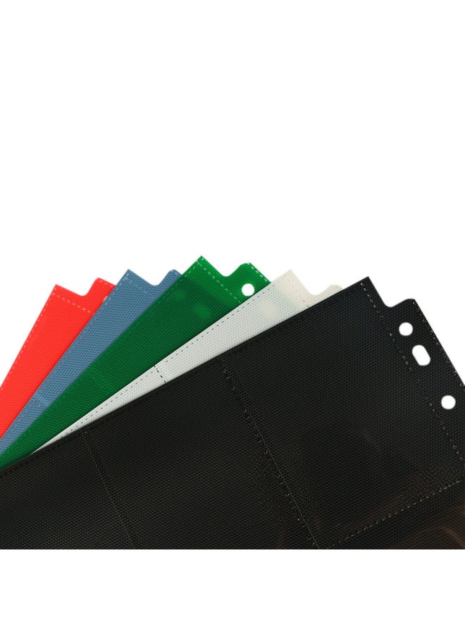 Generic Nine-square Card Book Loose-leaf Replacement Core 3-inch 9-square Star Card Storage Book Nine-square 3-layer Side Card Book Inner Page Card Page-Color:Red 50pcs/bag-Specifications:239*300mm Side Insert - Image 2