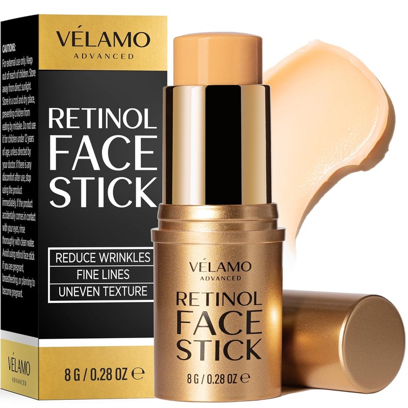 VELAMO ADVANCED Retinol Face Stick Reduce Fine Lines Wrinkles and Uneven Texture  Retinol Cream Wrinkle Cream for Face Anti Wrinkle Cream Anti Aging Face Cream  028 OZ8g