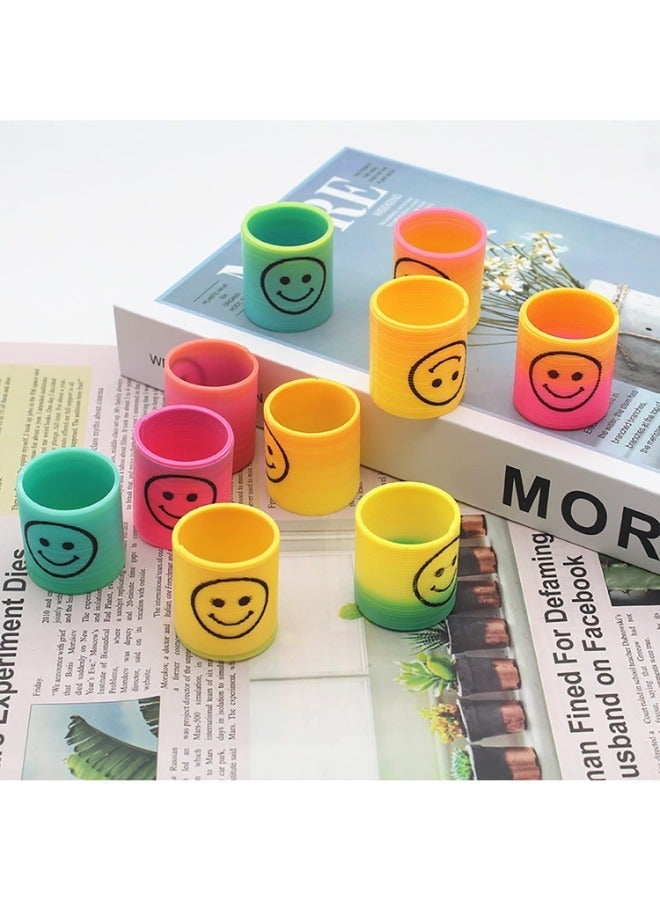 TOY GARDEN 24Pcs Rainbow Smiley Mini Spring Toys for Kids | Colorful Magic Coil Springs for Party Favors, Goody Bags, Return Gifts & Birthday Giveaways | Fun Spiral Slinky Toys Bulk Pack for Boys & Girls | Classroom Prizes & Pinata Fillers for Children - Image 5