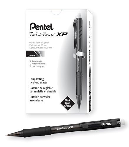 Pentel® Twist-Erase® Express Mechanical Pencils, 0.9 mm, Smoke Barrel, Pack Of 12 - Image 5