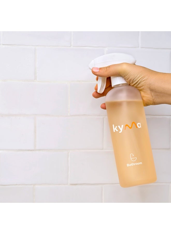 kyma Kyma Non-Toxic Bathroom Cleaner Single Kit, 1 Refillable Bottle + 1 Bathroom Refill, 500ml (Makes 1x 500ml Bottle of Bathroom Cleaner), Non-Toxic, Eco Friendly, Removes Limescale & Dirt, Cleans Powerfully - Image 4