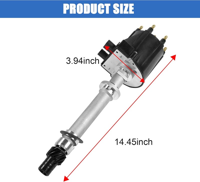 JDMSPEED Ignition Distributor With Cap & Rotor Replacement For Chevy Astro C1500 C2500 K1500 S10 Caprice Replacement For GMC Caballero G1500 Jimmy Replace 606-02330 10482827 1103837 1103725 HEI Distributor - Image 4