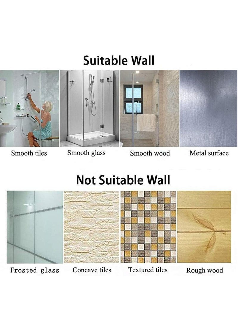 Loquat Silver Adjustable Shower Head Holder with Suction Cup, Removable  Wall-Mounted - Image 5