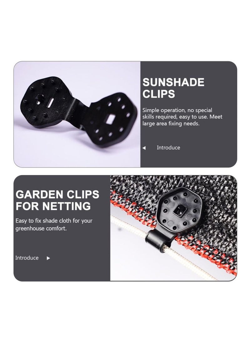 Y&D 100Pcs Round Shade Cloth Plastic Clips, Sunshade Net Fixing Clip Clips Fabric Garden Netting Clamps - Image 3