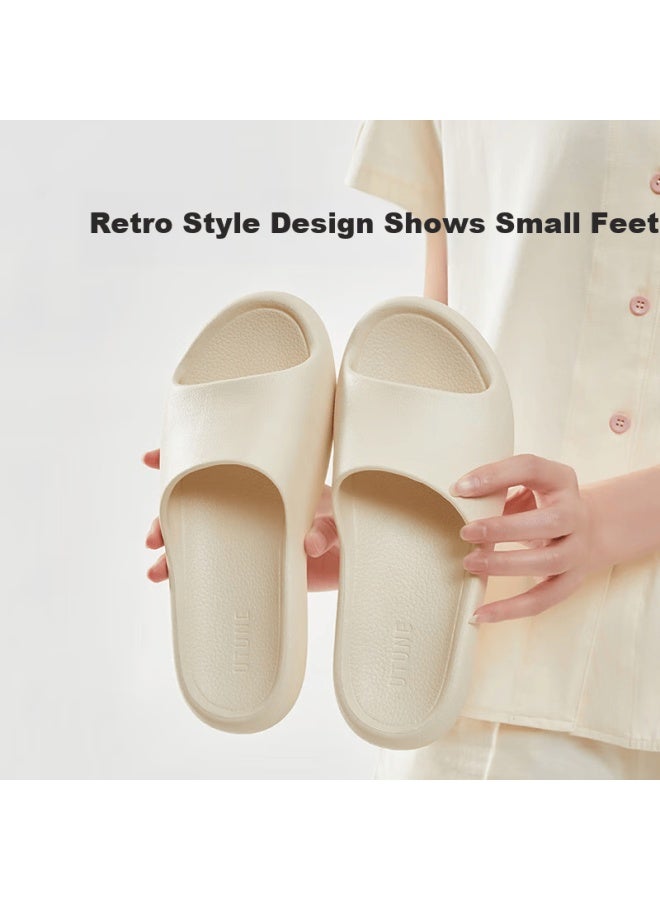 Utune Taiwan Slippers For Women, Fashionable Home Non-slip Bathroom Shower Quiet Summer Couple Sandals For Men, Pink 37-38 - Image 2