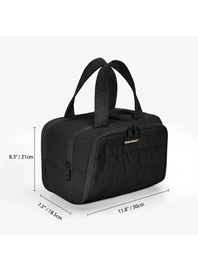 باج سمارت BAGSMART Black Zora Spacesaver 4-in-1 Puffy Multi-Functional Toiletry Bag
