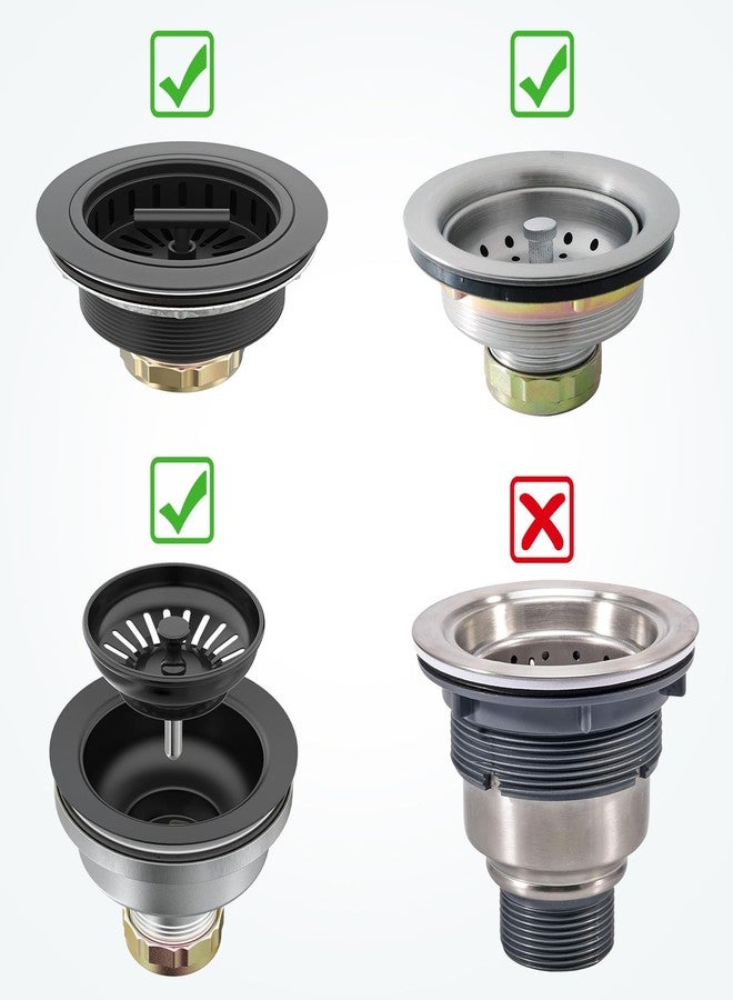KONE Strainer Joint Nut and Fixing Accessory, Stainless Steel Connection Nut Fit for 3-1/2 Inch Kitchen Sink Drain, Easy Installation, No Plumber Putty Needed - Image 4