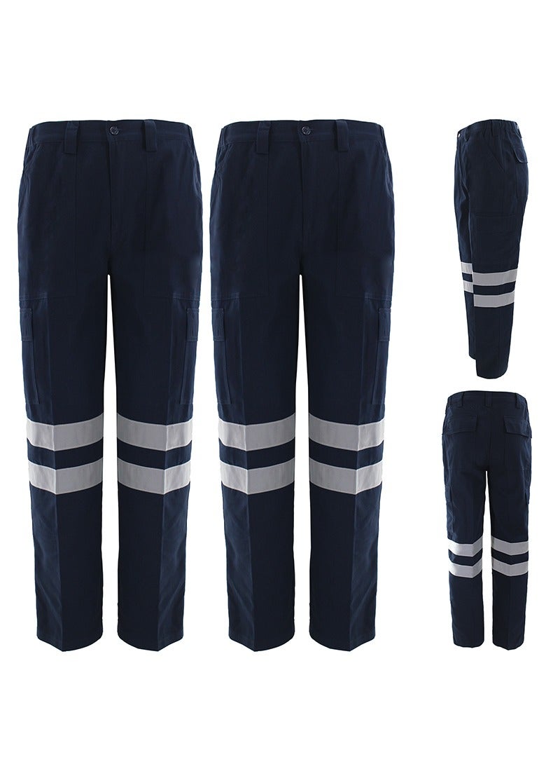 Zuolaya Pant High Visibility Reflective Strip Safety Pants Navy L  - Image 2