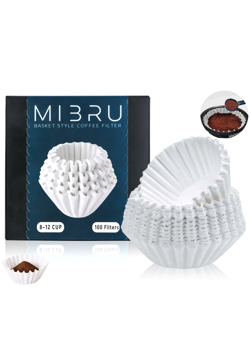 MIBRU Coffee Filter for American Coffee Maker 100 Tablets 8 to 12 Cup Brewing Size 200mm for Daily Use Home and Office - Image 1