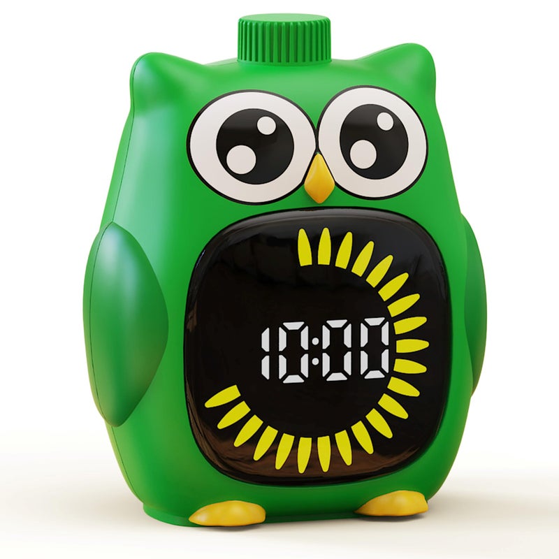 Doli Yearning Visual Timer for Kids, 99 Minute Cute Owl Digital Countdown Timer for Home School Classroom Supplies Study, Silent Time Management Tool (Green) - Image 1