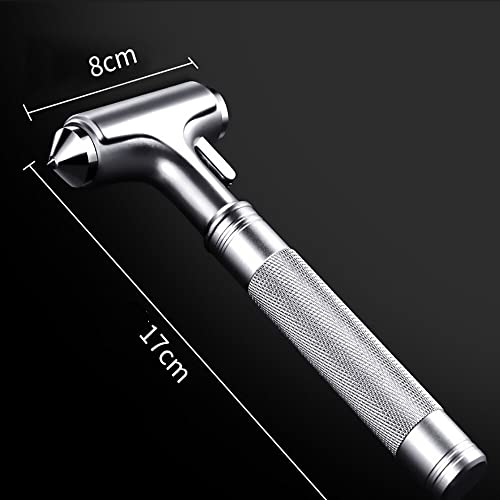 STORE 2508 Store2508 Premium Car Glass Breaker with Seat Belt Cutter Automotive Safety Hammer Emergency Escape Tool Car Auto Accessory Metal Window Hammer Vehicle Hard Aluminium Alloy Head (Silver Pack of 1) - Image 4