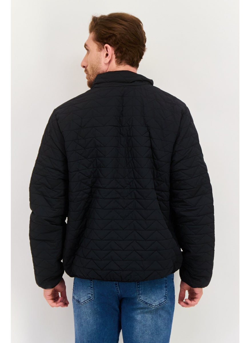 Rainforest - Men Quilted Puffer Jacket, Black - Image 1