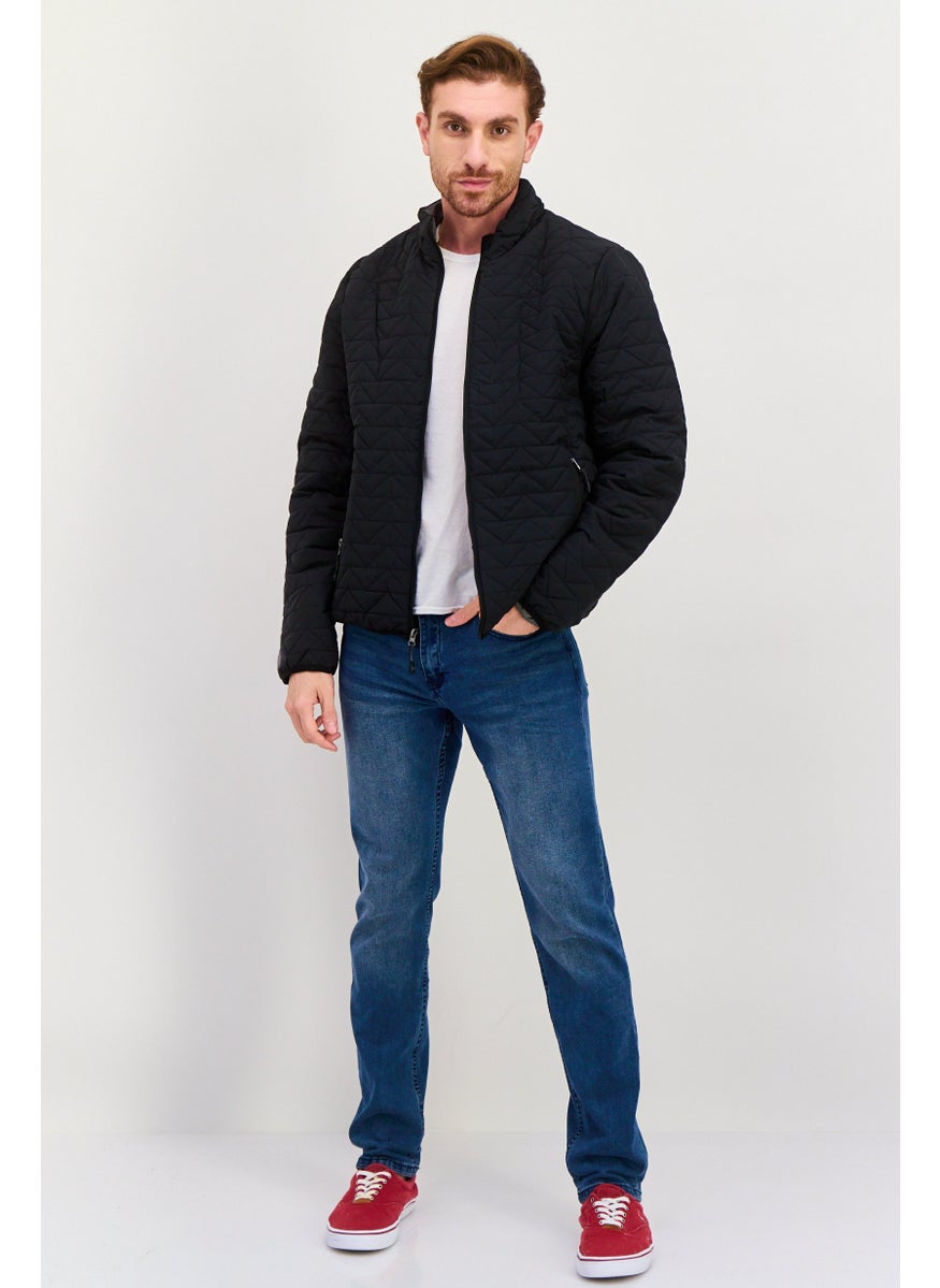 Rainforest - Men Quilted Puffer Jacket, Black - Image 1
