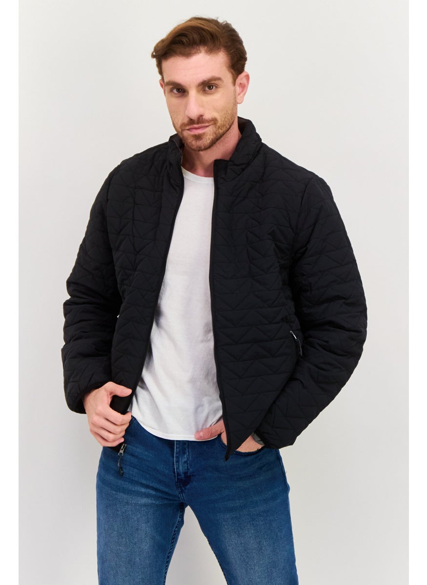 Rainforest - Men Quilted Puffer Jacket, Black - Image 1
