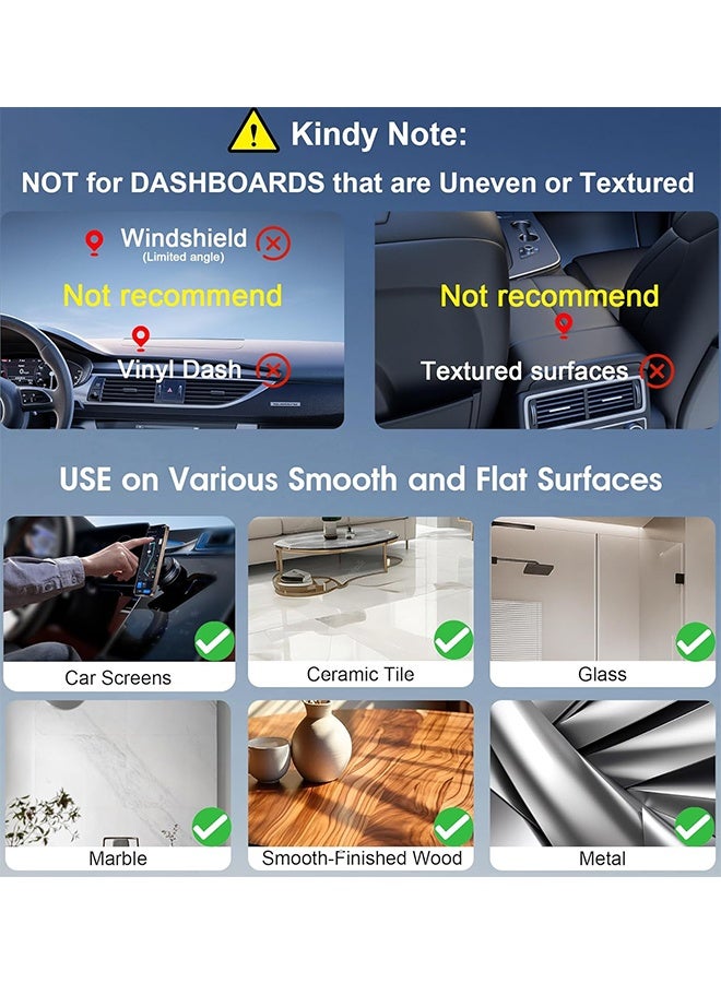 Ant 360° Rotatable Vacuum Magnetic Phone Holder, Adjustable Hands-Free Suction Cup Car Phone Mount for Car/Gym/Mirror/Smooth Surface, Compatible with All Smartphones, Black - Image 3