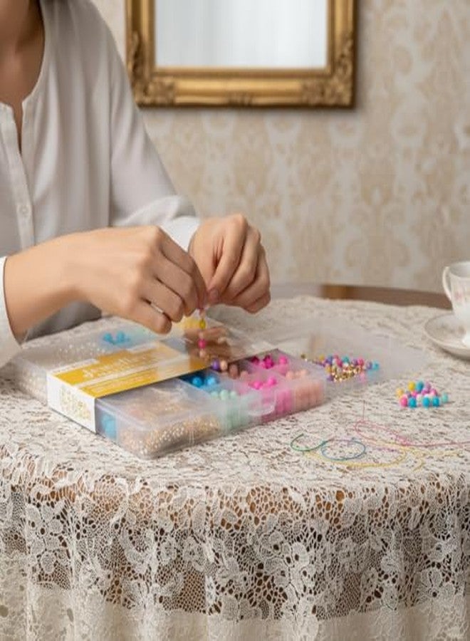 itsy-bitsy Itsy Bitsy My Beads Studio Jewellery Making Kit Pastel Orchid Assorted Craft Beads Organised Box DIY Bracelet Set, Jewellery Making kit DIY Beads Craft Set - Image 3