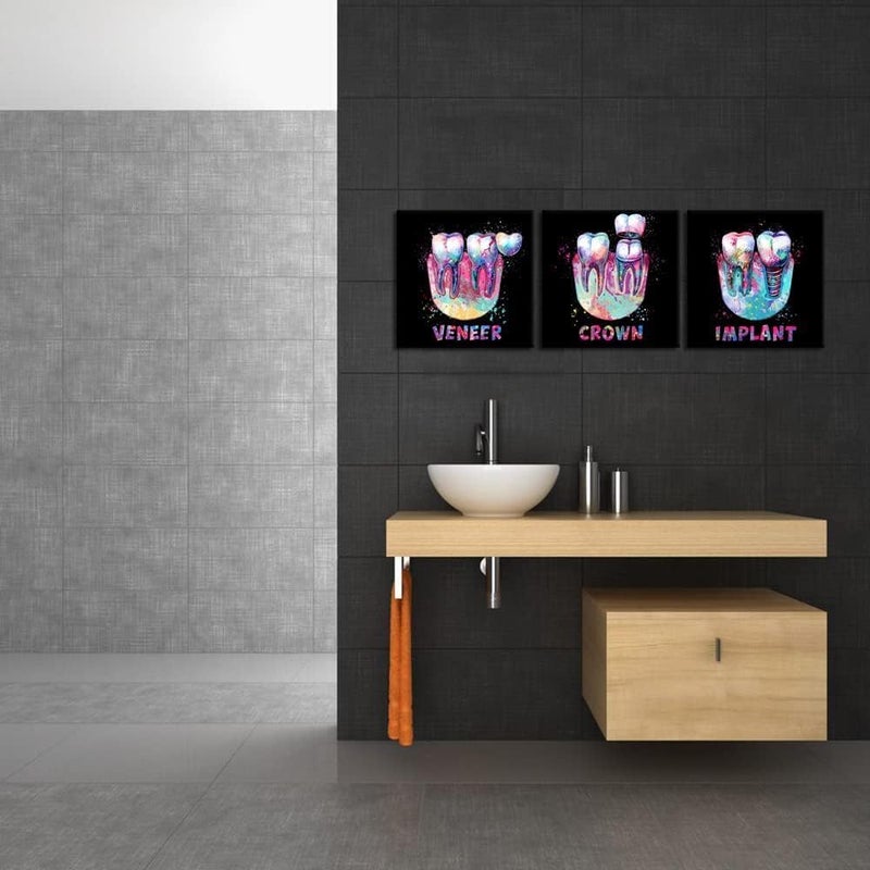 BPA طباعة قماش فنية طبية BPA - مجموعة أسنان تجريدية - Image 4