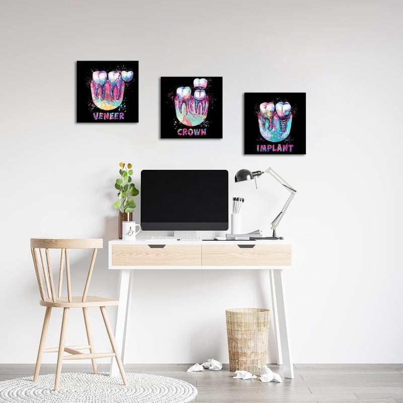 BPA طباعة قماش فنية طبية BPA - مجموعة أسنان تجريدية - Image 5