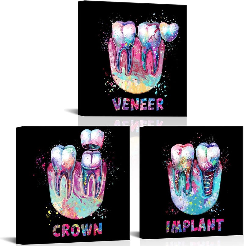 BPA طباعة قماش فنية طبية BPA - مجموعة أسنان تجريدية - Image 1