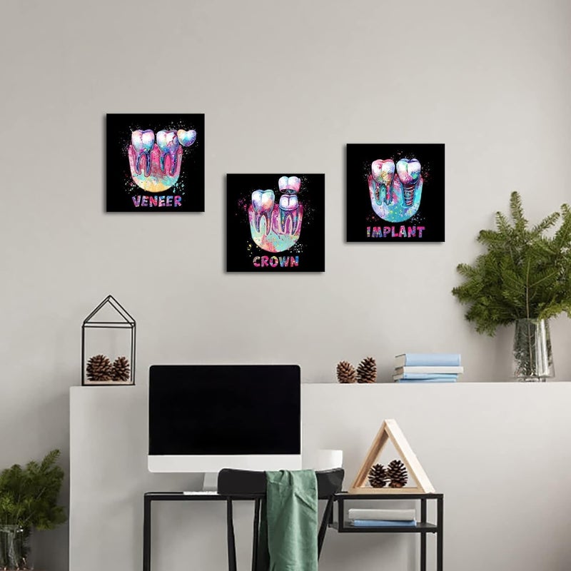 BPA طباعة قماش فنية طبية BPA - مجموعة أسنان تجريدية - Image 3