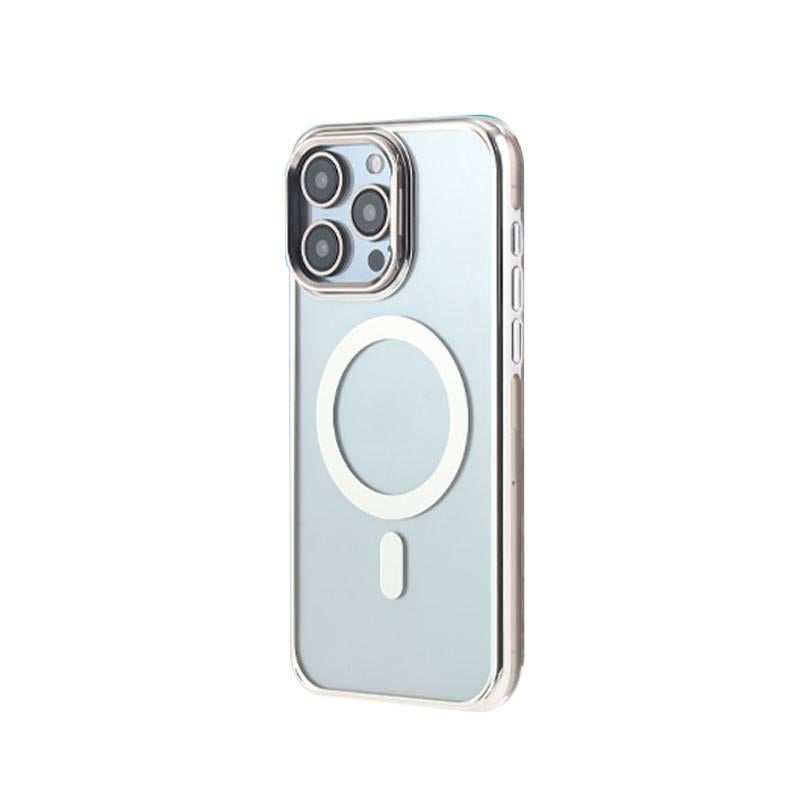 غطاء MagSafe بPC باللون Silver مغناطيسي بوظيفة حامل لـ iPhone 13 مع حامل قائم ومغناطيس قوي مع مقاوم للصدمات مع حماية من السقوط سهل الحمل للتخزين العملي أثناء التنقل - Image 1