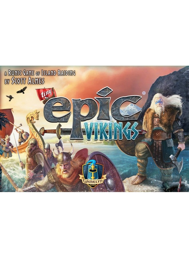 Gamelyn Games Gamelyn Game Tiny Epic Vikings Fast Playing 1-4 Players First Tri-Foldable Strategy War Board Games for Adult, Wooden Components, with Settlers, Boats, & Temples | Collect Rune Stone Secure Victory - Image 1