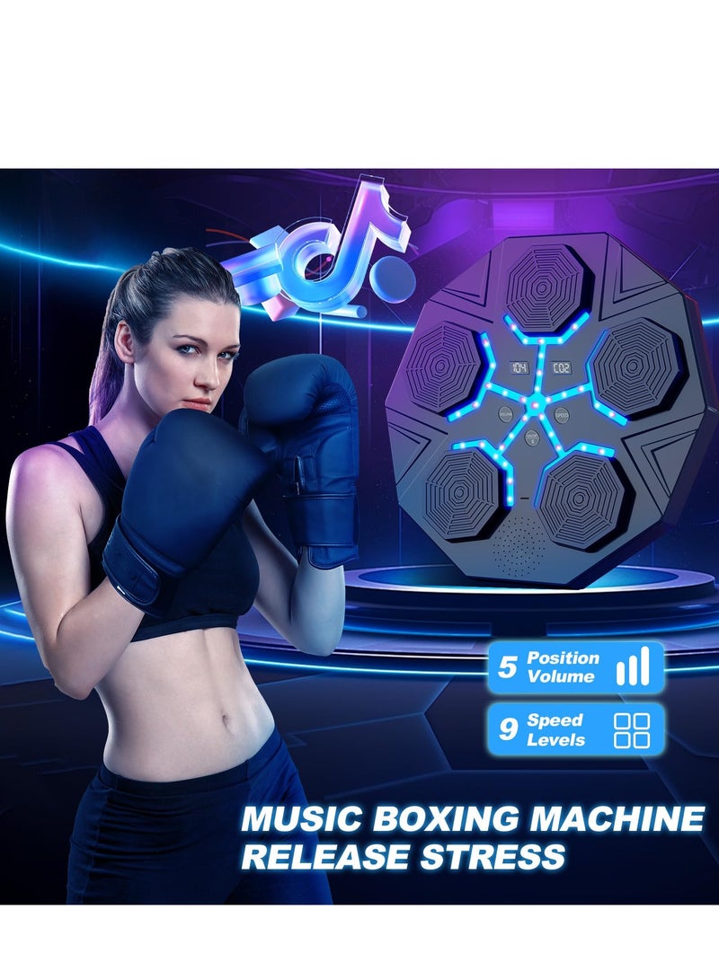 XiuWoo Music Boxing Machine, 9 Speeds Smart Boxing Machine, Boxing Machine Wall Mounted Music, with Boxing Gloves, Music Boxing Machine for Adults and Kids, Home Workout, Gym  - Image 3