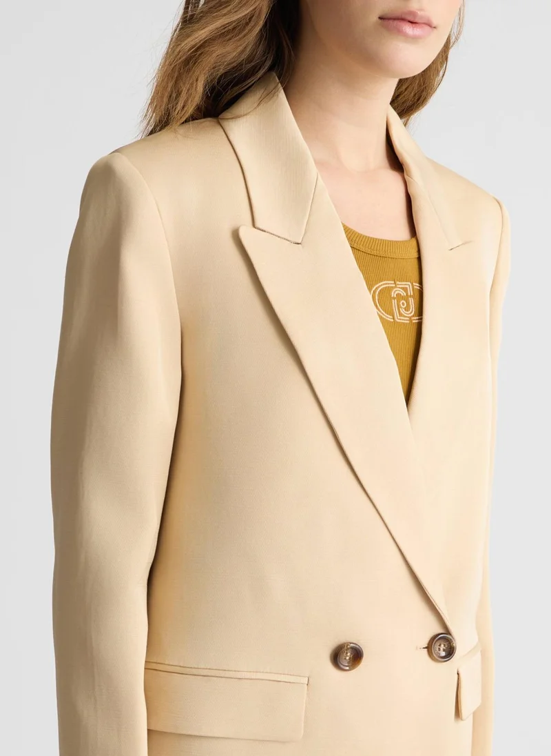 Liu Jo Double-breasted beige blazer