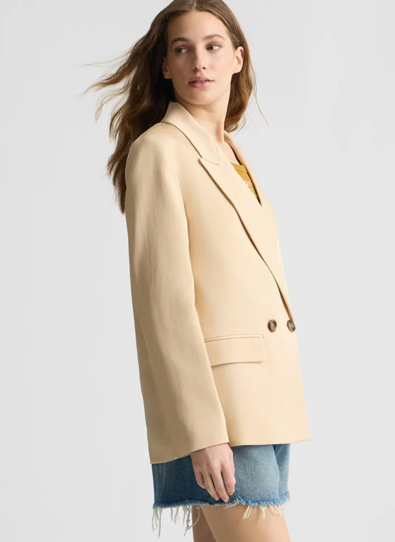 Liu Jo Double-breasted beige blazer