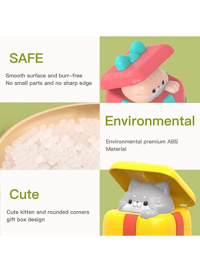 زر لعبة سيارة لعبة قطة لطيف صالح 4-6 سنوات طفل صغير مربع طفل ما قبل المدرسة تعزيز المهارات الحركية التطور المعرفي (أصفر) - Image 5