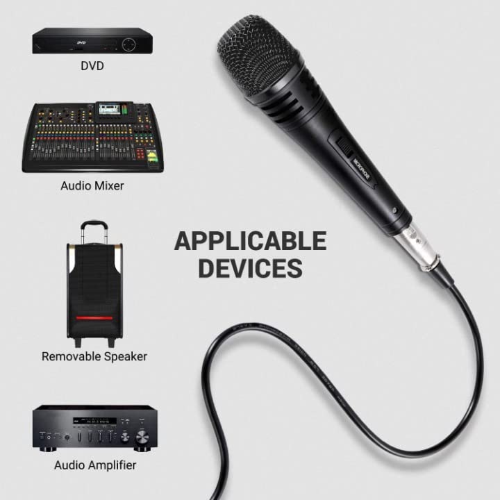 kh Dynamic Karaoke Microphone for Singing with 4M XLR Cable, Metal Handheld Mic Compatible with Karaoke Machine/Speaker/Amp/Mixer for Karaoke Singing, Speech, Wedding and Outdoor Activity - Image 5
