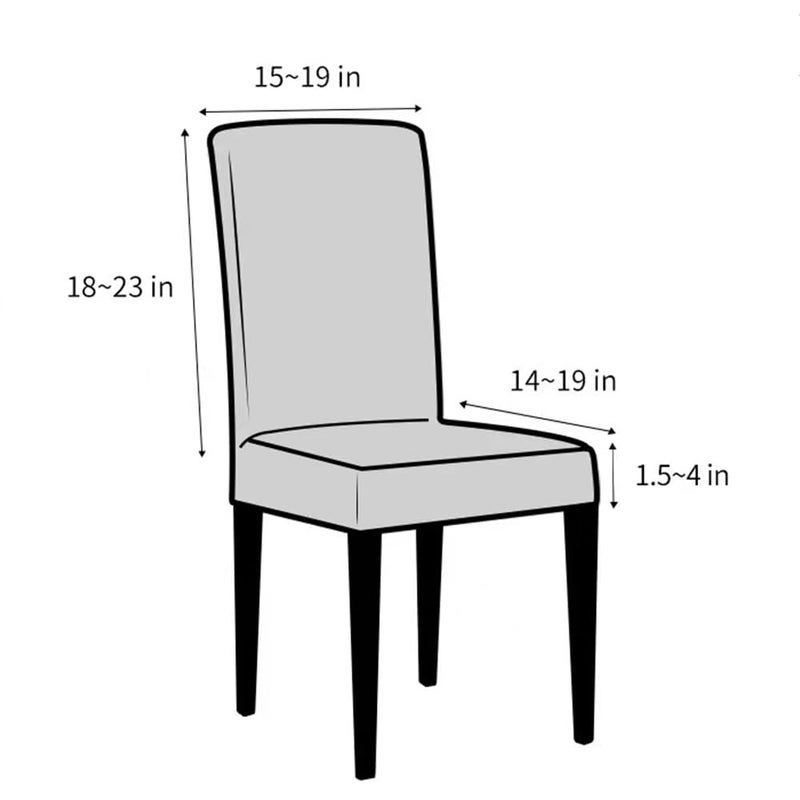 Deisy Dee Velvet Stretch Dining Room Chair Covers - Colorful and Washable Parson Chair Slipcovers - Stretchable Removable Furniture Protectors (2  Sliver) - Image 4