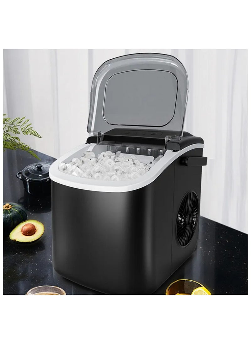 Generic Countertop Ice Maker, Portable Nugget Ice Machine, 34Lbs/24H Production, 6 Minutes Quick Ice Making, Self-Cleaning, Black  - Image 3