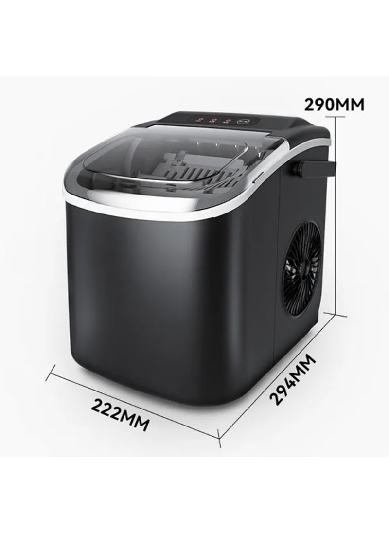 Generic Countertop Ice Maker, Portable Nugget Ice Machine, 34Lbs/24H Production, 6 Minutes Quick Ice Making, Self-Cleaning, Black  - Image 5