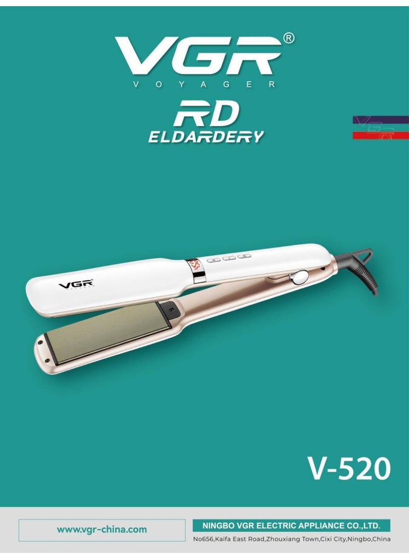 VGR-520 Professional Hair Straightener – 42 mm Tourmaline Ceramic with Fast Heat-Up