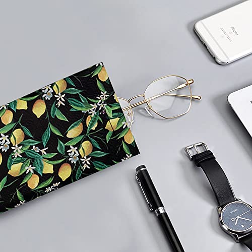 WOW DING 3 PACK Sunglasses Case, Eyeglasses Pouch for Women, Portable Leather Soft Glasses Cases with Cleaning Cloth - Image 2