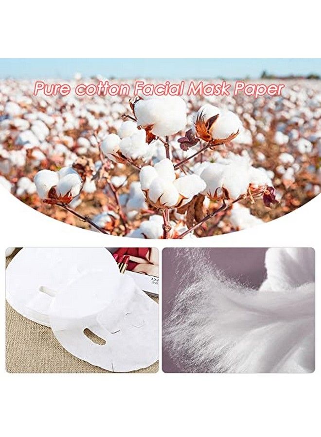 Cayanmydery Pure Cotton Facial Mask Paper Natural Spa Skin Care Skin Face Mask Paper Precut Facial Paper Sheet Facial Mask (100 Pcs)  - Image 3