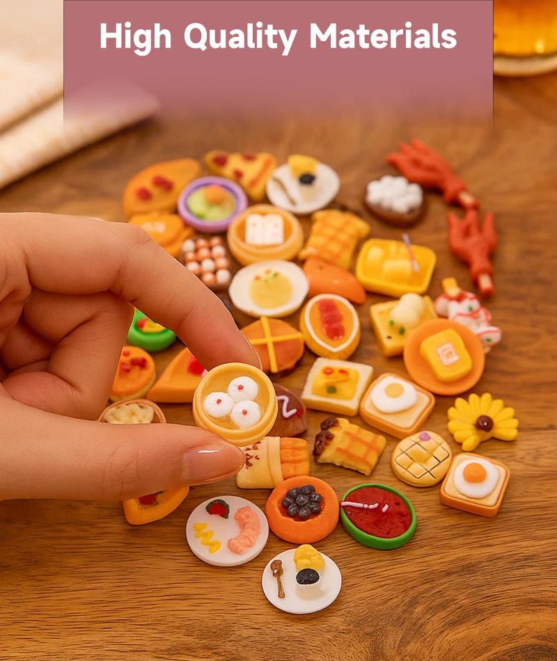 AGMITRAKA 30-Piece Miniature Toys Set, Miniature House Decorations with Miniature Food and Drinks, Creative Play and Learning Toys for Kids, Miniature Things for DIY Projects - Image 5